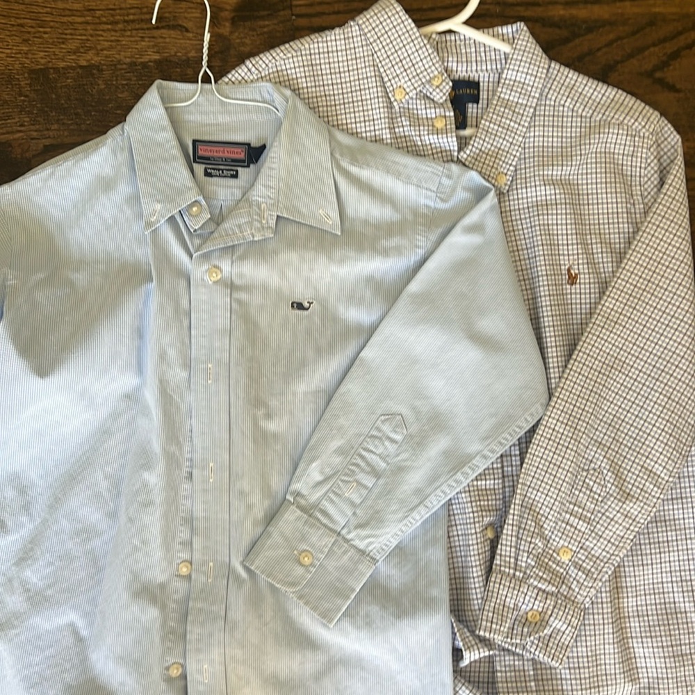 2 boys dress shirts